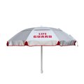 Kemp Usa Kemp USA 12-003-RED-GRD Wind Umbrella- Silver & Red Printed with Guard 12-003-RED-GRD